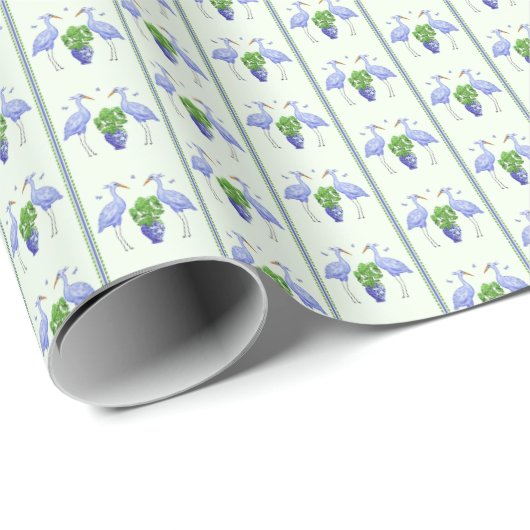 Chinoiserie Crane Wrapping Paper ラッピングペーパー (ロールコーナー)