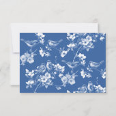 Chinoiserie Delft Blue Birds春RSVPカード 出欠カード (裏面)
