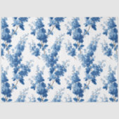 Chinoiserie Delicate Blue Florals Decoupage 薄葉紙 (正面)