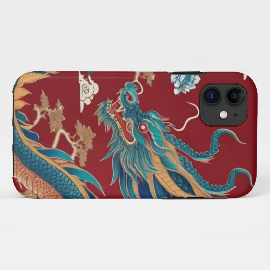 Chinoiserie Dragon Phone Case Case-Mate iPhoneケース (裏面(横))