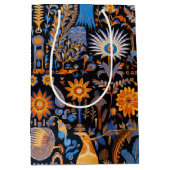 Chinoiserie Exotic Birds Botanical Pattern (10) ミディアムペーパーバッグ (正面)