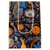 Chinoiserie Exotic Birds Botanical Pattern (10) ミディアムペーパーバッグ (裏面)