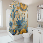 Chinoiserie Exotic Birds Botanical Pattern (1) シャワーカーテン (インサイチュ)