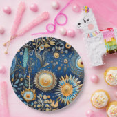 Chinoiserie Exotic Birds Botanical Pattern (2) ペーパープレート (パーティー)