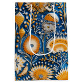 Chinoiserie Exotic Birds Botanical Pattern (2) ミディアムペーパーバッグ (裏面)