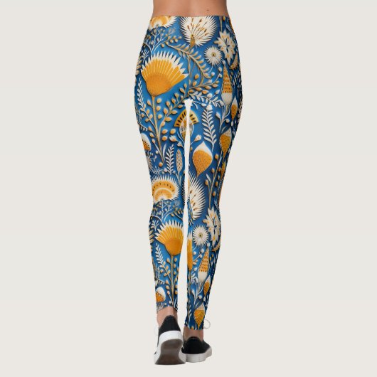 Chinoiserie Exotic Birds Botanical Pattern (2) レギンス (裏面)