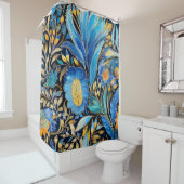 Chinoiserie Exotic Birds Botanical Pattern (3) シャワーカーテン (インサイチュ)