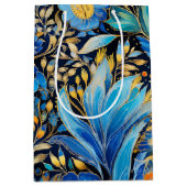 Chinoiserie Exotic Birds Botanical Pattern (3) ミディアムペーパーバッグ (正面)