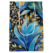 Chinoiserie Exotic Birds Botanical Pattern (3) ミディアムペーパーバッグ (裏面)