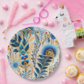 Chinoiserie Exotic Birds Botanical Pattern (5) ペーパープレート (パーティー)