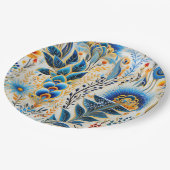 Chinoiserie Exotic Birds Botanical Pattern (5) ペーパープレート (アングル)