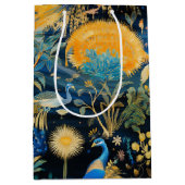 Chinoiserie Exotic Birds Botanical Pattern (5) ミディアムペーパーバッグ (正面)