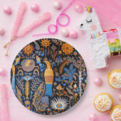 Chinoiserie Exotic Birds Botanical Pattern (6) ペーパープレート (パーティー)