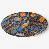 Chinoiserie Exotic Birds Botanical Pattern (6) ペーパープレート (アングル)