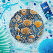 Chinoiserie Exotic Birds Botanical Pattern (7) ペーパープレート (パーティー)