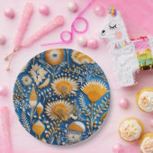 Chinoiserie Exotic Birds Botanical Pattern (7) ペーパープレート (パーティー)