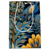 Chinoiserie Exotic Birds Botanical Pattern (7) ミディアムペーパーバッグ (正面)