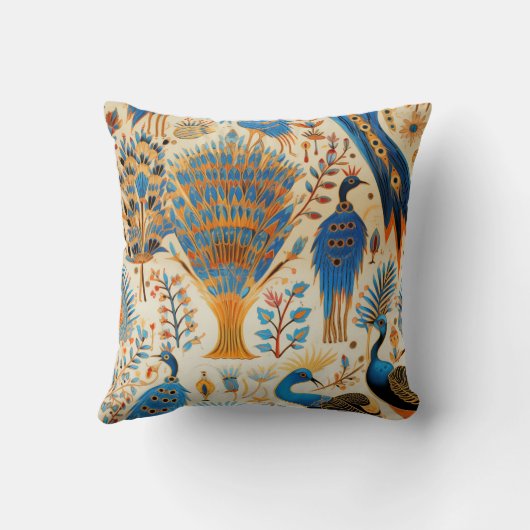Chinoiserie Exotic Birds Botanical Pattern (9) クッション (裏面)