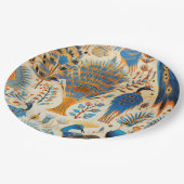 Chinoiserie Exotic Birds Botanical Pattern (9) ペーパープレート (アングル)