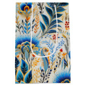 Chinoiserie Exotic Birds Botanical Pattern (9) ミディアムペーパーバッグ (裏面)