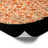 Chinoiserie Fall Pumpkin Floral Halloween Funny Th ポスター (角)