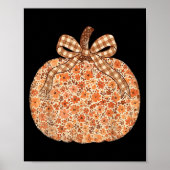 Chinoiserie Fall Pumpkin Floral Halloween Funny Th ポスター (正面)