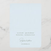 Chinoiserie Floral Birds Wedding Foil Invitation 箔招待状 (裏面)