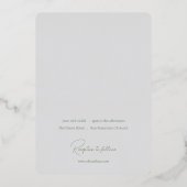 Chinoiserie Floral Birds Wedding Foil Invitation 箔招待状 (裏面)