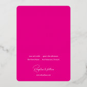 Chinoiserie Floral Birds Wedding Foil Invitation 箔招待状 (裏面)