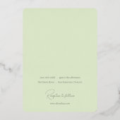 Chinoiserie Floral Birds Wedding Foil Invitation 箔招待状 (裏面)