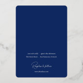 Chinoiserie Floral Birds Wedding Foil Invitation 箔招待状 (裏面)
