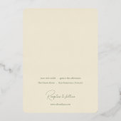 Chinoiserie Floral Birds Wedding Foil Invitation 箔招待状 (裏面)