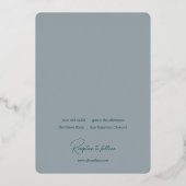 Chinoiserie Floral Birds Wedding Foil Invitation 箔招待状 (裏面)