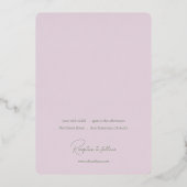 Chinoiserie Floral Birds Wedding Foil Invitation 箔招待状 (裏面)