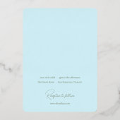 Chinoiserie Floral Birds Wedding Foil Invitation 箔招待状 (裏面)