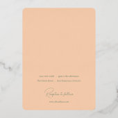 Chinoiserie Floral Birds Wedding Foil Invitation 箔招待状 (裏面)