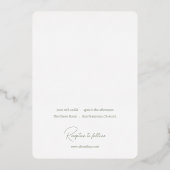 Chinoiserie Floral Birds Wedding Foil Invitation 箔招待状 (裏面)
