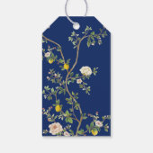 Chinoiserie Floral Birds Wedding Invitation ギフトタグ (裏面)