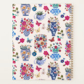 Chinoiserie Floral Monogram プランナー手帳 (裏面)