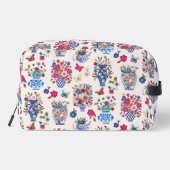 Chinoiserie Floral Monogram Cosmetic Makeup ドップキット (裏面)