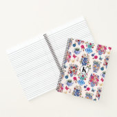 Chinoiserie Floral Monogram Notebook Planner ノートブック (内部)