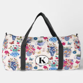 Chinoiserie Floral Monogram Weekender Travel Bag ダッフルバッグ (正面)
