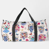 Chinoiserie Floral Monogram Weekender Travel Bag ダッフルバッグ (裏面)