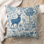 Chinoiserie Forest Animal Throw Pillow クッション (ブランケット)