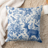 Chinoiserie Forest Animal Throw Pillow クッション (ブランケット)