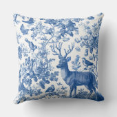 Chinoiserie Forest Animal Throw Pillow クッション (裏面)