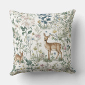 Chinoiserie Forest Animal Throw Pillow クッション (裏面)