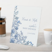 Chinoiserie French Blue Baby Shower Cards & Gifts 台座サイン (インサイチュ)