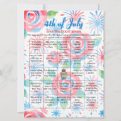 Chinoiserie garden 4th of July Bingo  game card シーズンカード (正面)