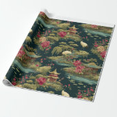 Chinoiserie Garden DecorativeGift Wrapping Paper   ラッピングペーパー (アンロールド)